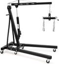 Garvee Engine Hoist With Lever 2 Ton 4000 Lbs Heavy Duty Folding Cherry Picker Hydraulic Lift For Garage Car Shop Auto Repair Black
