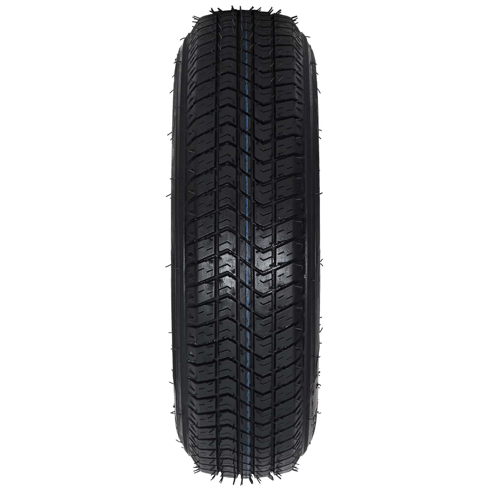 Garvee ST175/80D13 Trailer Tire and Wheel Assembly, Heavy-Duty Load Range C 6PR, 5 Lug White Modular Wheel, 13 Inch Tires for Utility and Boat Trailers, Set of 2