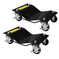 Garvee Black Car Wheel Dolly Set of 2 Heavy Duty Vehicle Dollies for Motorcycles Trucks Trailers 3000 LB Capacity