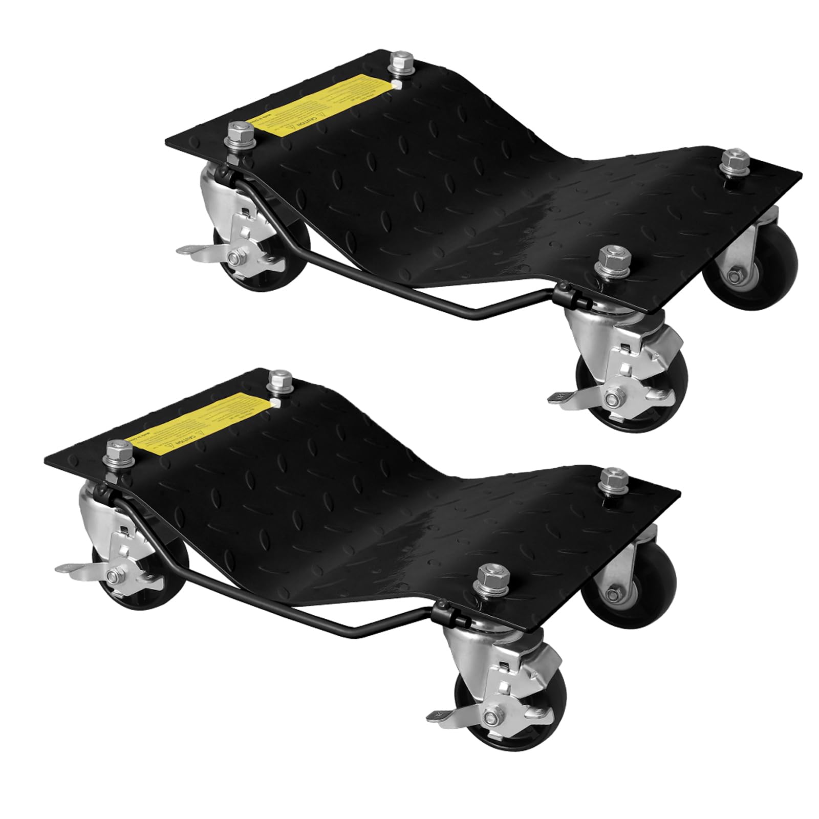 Garvee Black Car Wheel Dolly Set of 2 Heavy Duty Vehicle Dollies for Motorcycles Trucks Trailers 3000 LB Capacity