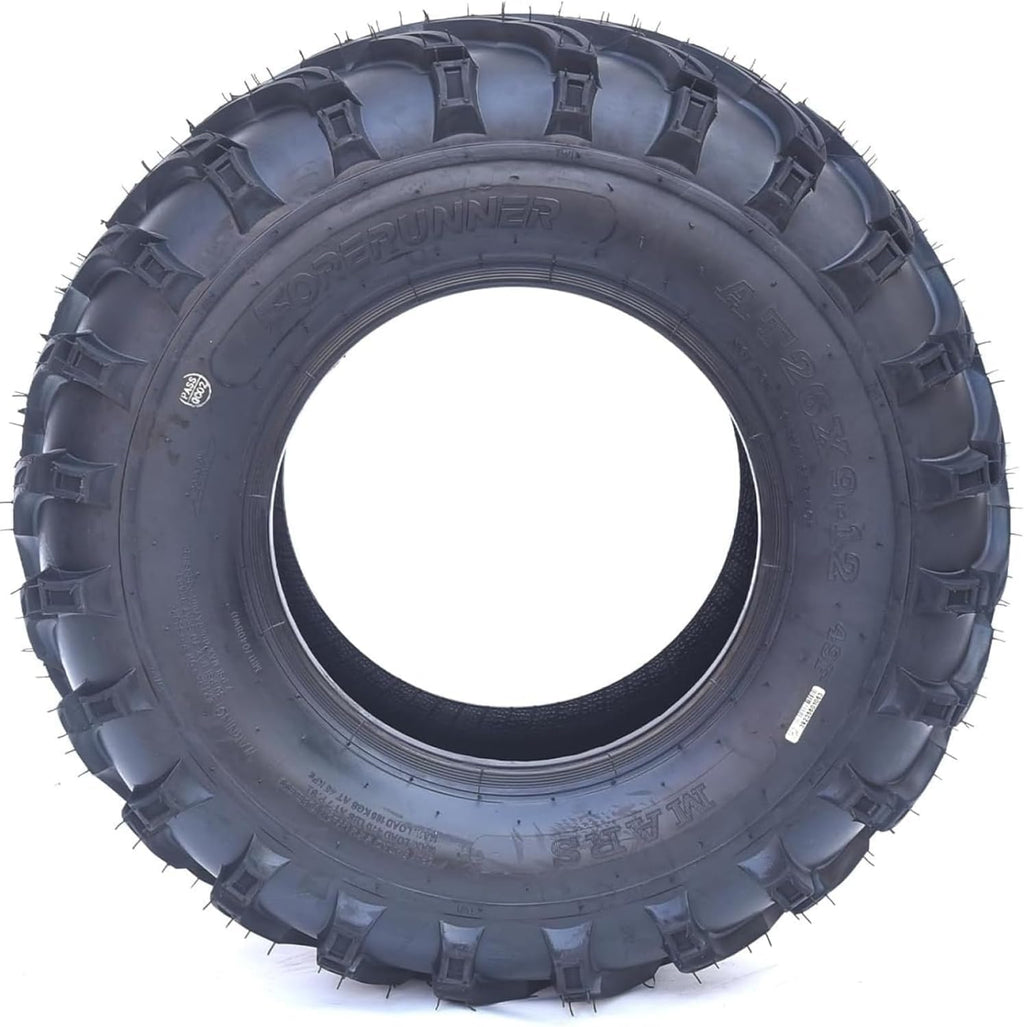 Garvee Set of 2 ATV Trail Tires 6PR Knobby Sport Tires, Tubeless - AT26x9-12-6PR TL MARS