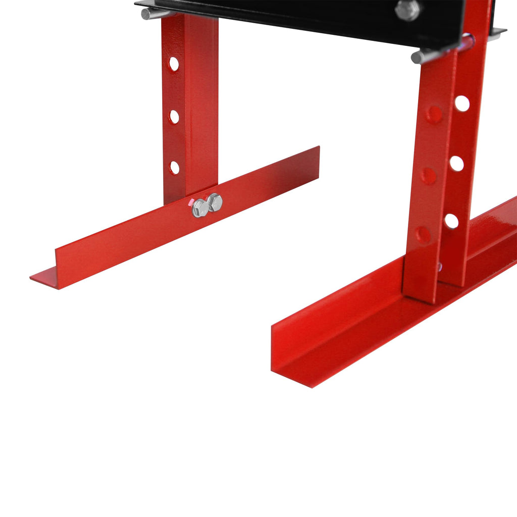Garvee Hydraulic Press 6 Ton H-Frame Adjustable Shop Press With Stamping Plates For Garage Floor Metalworking, Black