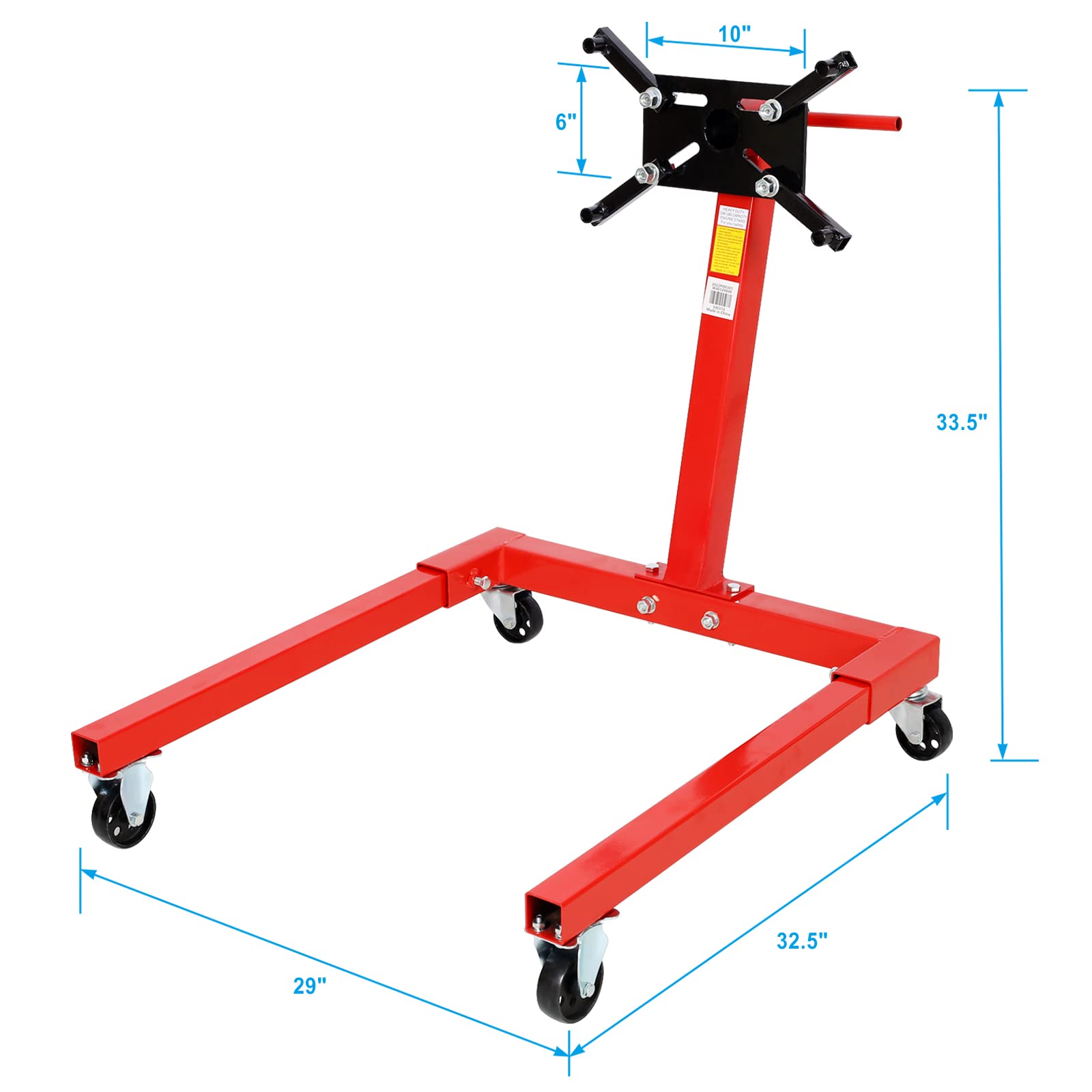 Garvee Engine Stand 1250 Pounds Capacity One Size Heavy Duty Metal Frame Black