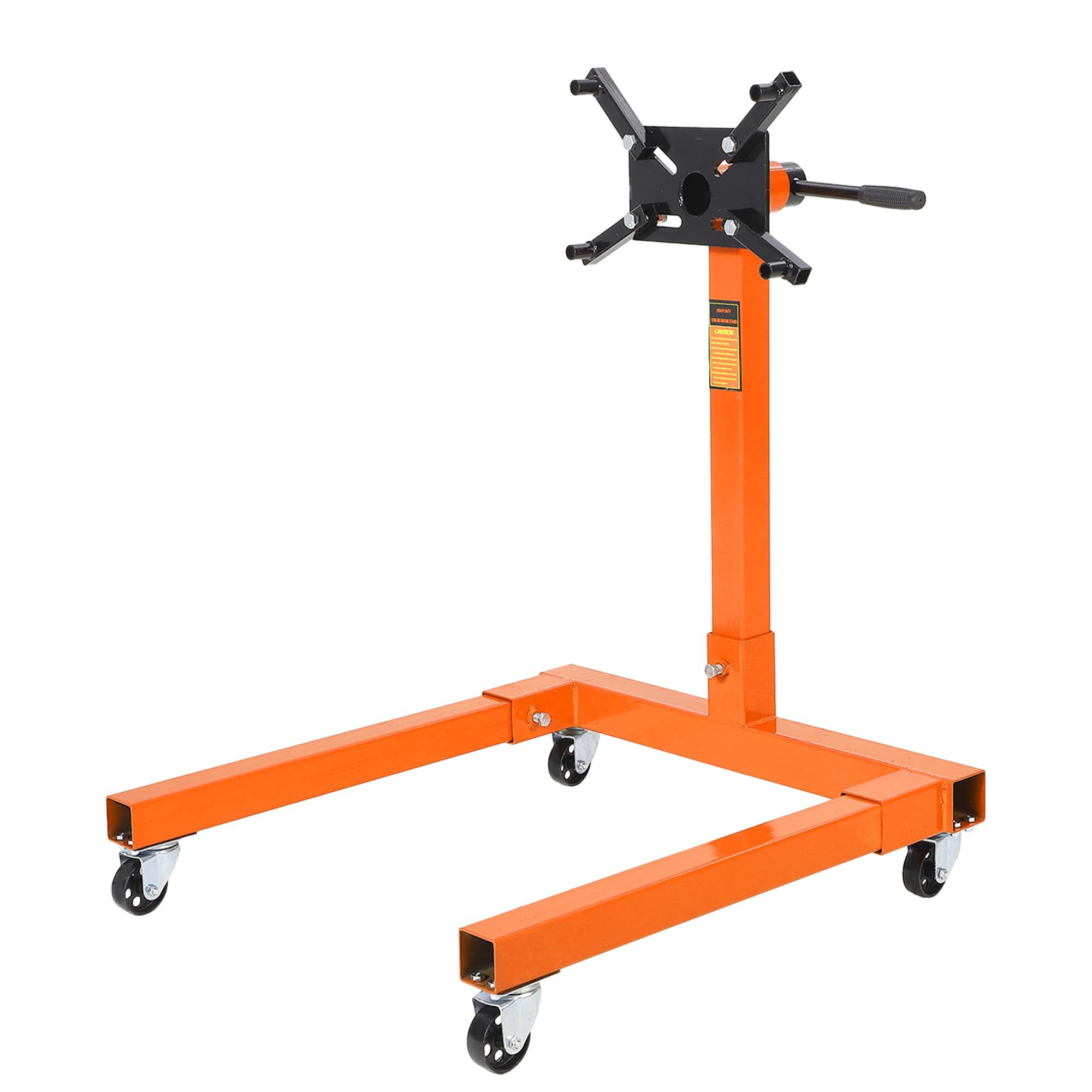 Garvee Engine Stand 1300 LBS Rotating Engine Motor Stand with 360-Degree Rotating Head, Adjustable Arms, Casters for Vehicle Maintenance, Durable Steel, Black