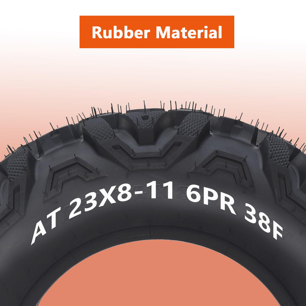 Garvee 23x8-11 ATV Tires Tubeless 6 PR All Terrain Off-Road Sand Trail 23x8x11 Black