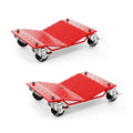 Garvee Car Wheel Dolly Set of 2 Heavy Duty Vehicle Mover Dolly with Brakes for Cars Trucks Trailers Motorcycles, 3000LBS Capacity, Red
