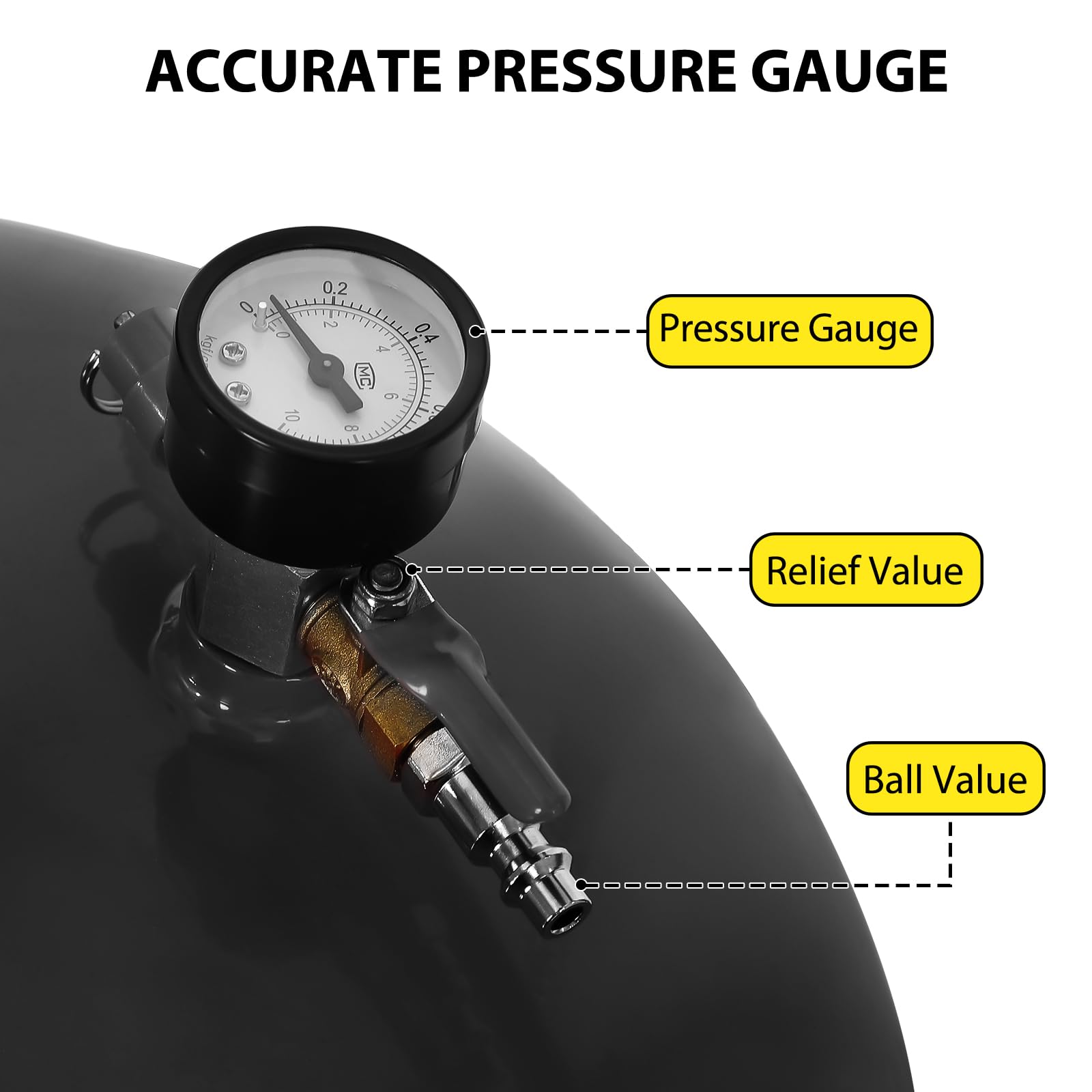 Garvee 20 Gallon Waste Oil Drain Tank - Portable Air-Operated Oil Drainer with Adjustable Funnel Height, 15'' Premium Bowl, Wheels, and Toolbox for Fluid Fuel Transfer and Drainage, Black
