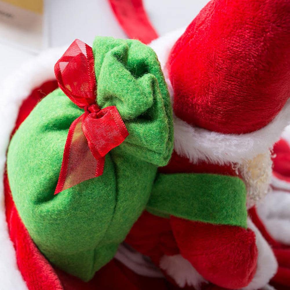 Garvee Pet Christmas Funny Santa Riding Dress Cosplay Costume Pet Supplies for Small Medium-Sized Dogs Cats XL