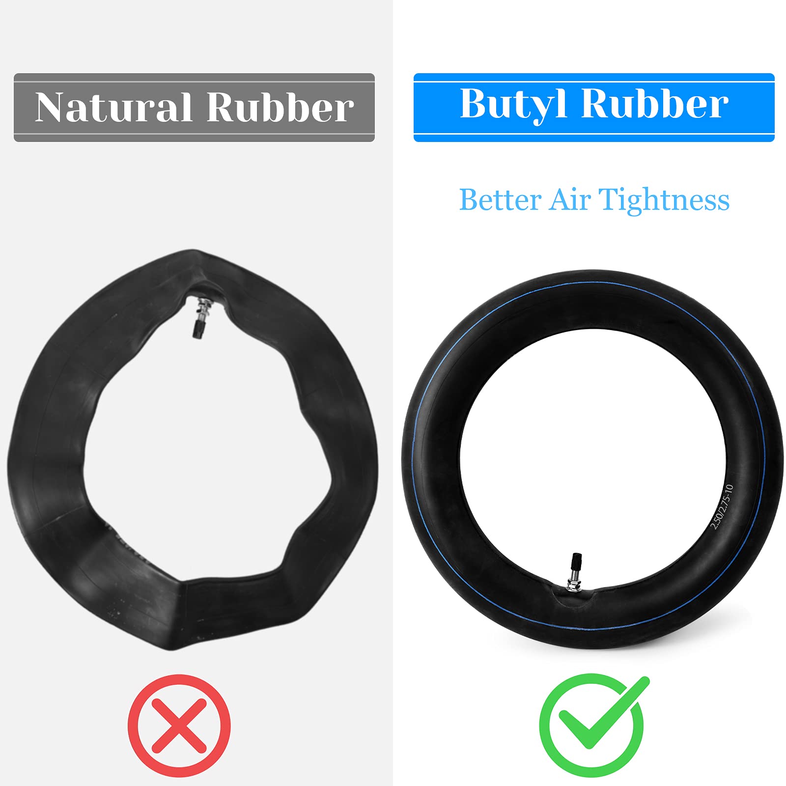 Garvee 2PCS 2.75/3.00-21 Shradler Valve Dirt Bike Inner Tube, 80/100-21 Replacemen Inner Tubes Fits Motorcycle with 21" Tire Compatible with CR250R 450R 500R XR 200 250 Yamaha YZ125 TTR230 TTR250 - 2.50/2.75-10