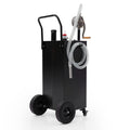 Garvee 40 Gal Black Portable Gas Caddy with Pump for Fuel Storage, Black