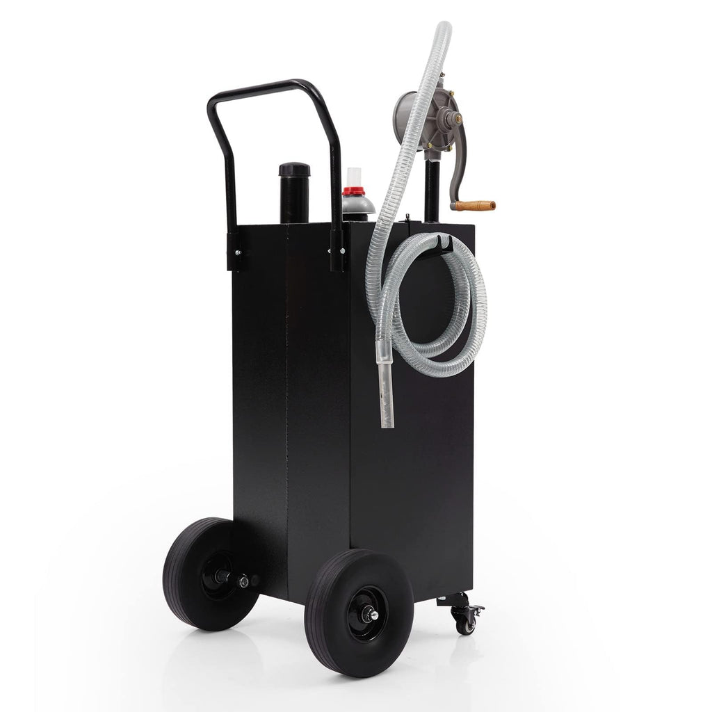 Garvee 30 Gallon Portable Gas Caddy with Pump & Wheels