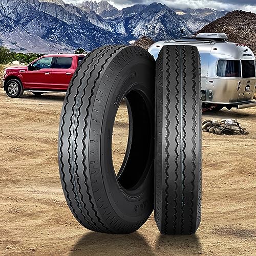 Garvee Heavy Duty Trailer Tires 8-14.5 14PR, Load Range G Speed Range J, 3040 LBS Max Load, for Flatbed Livestock Utility Trailers
