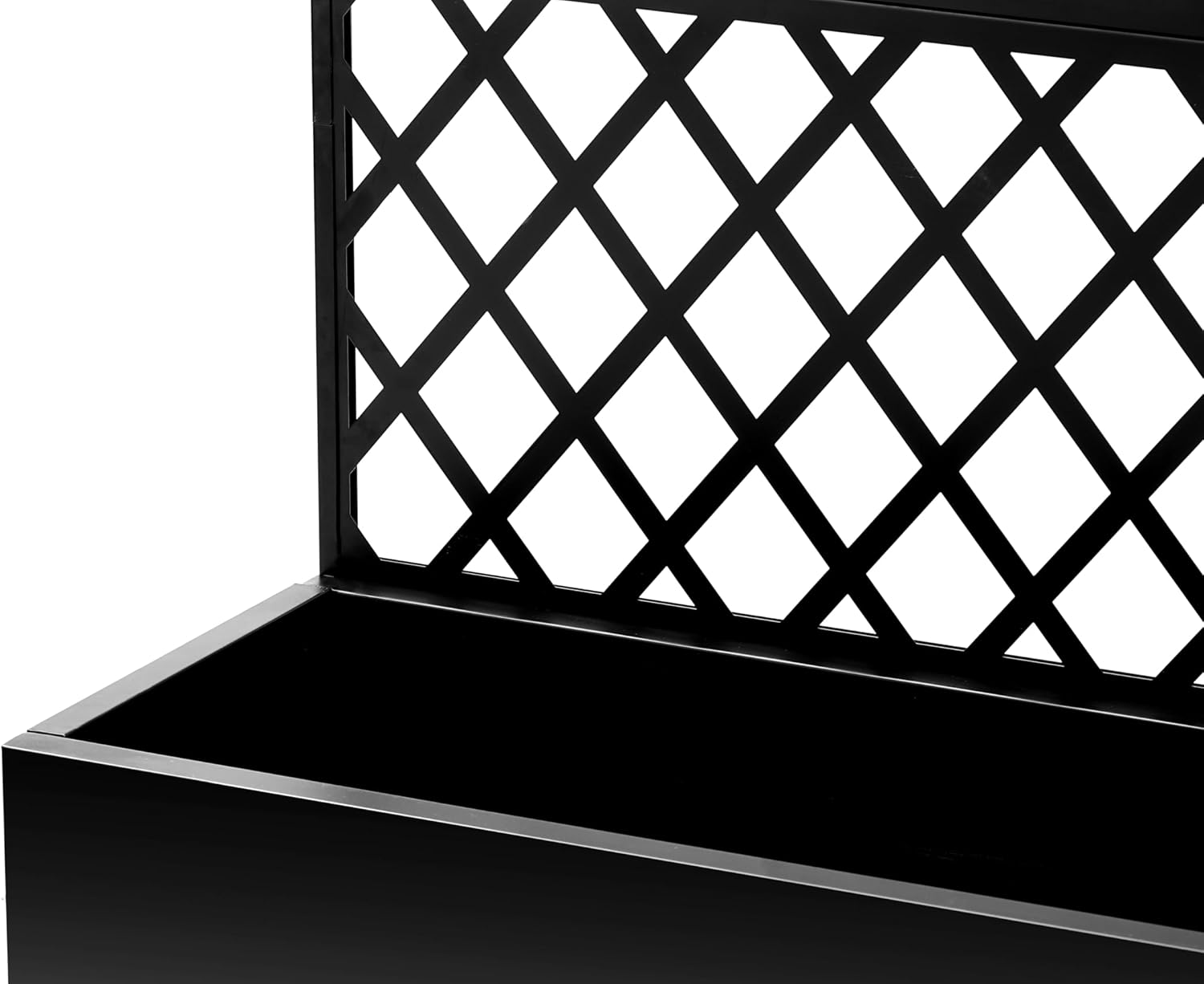 Garvee Galvanized Steel Raised Garden Bed with Trellis, Privacy Screen, Lockable Casters, Drainage Holes, Slim Profile for Patio & Deck