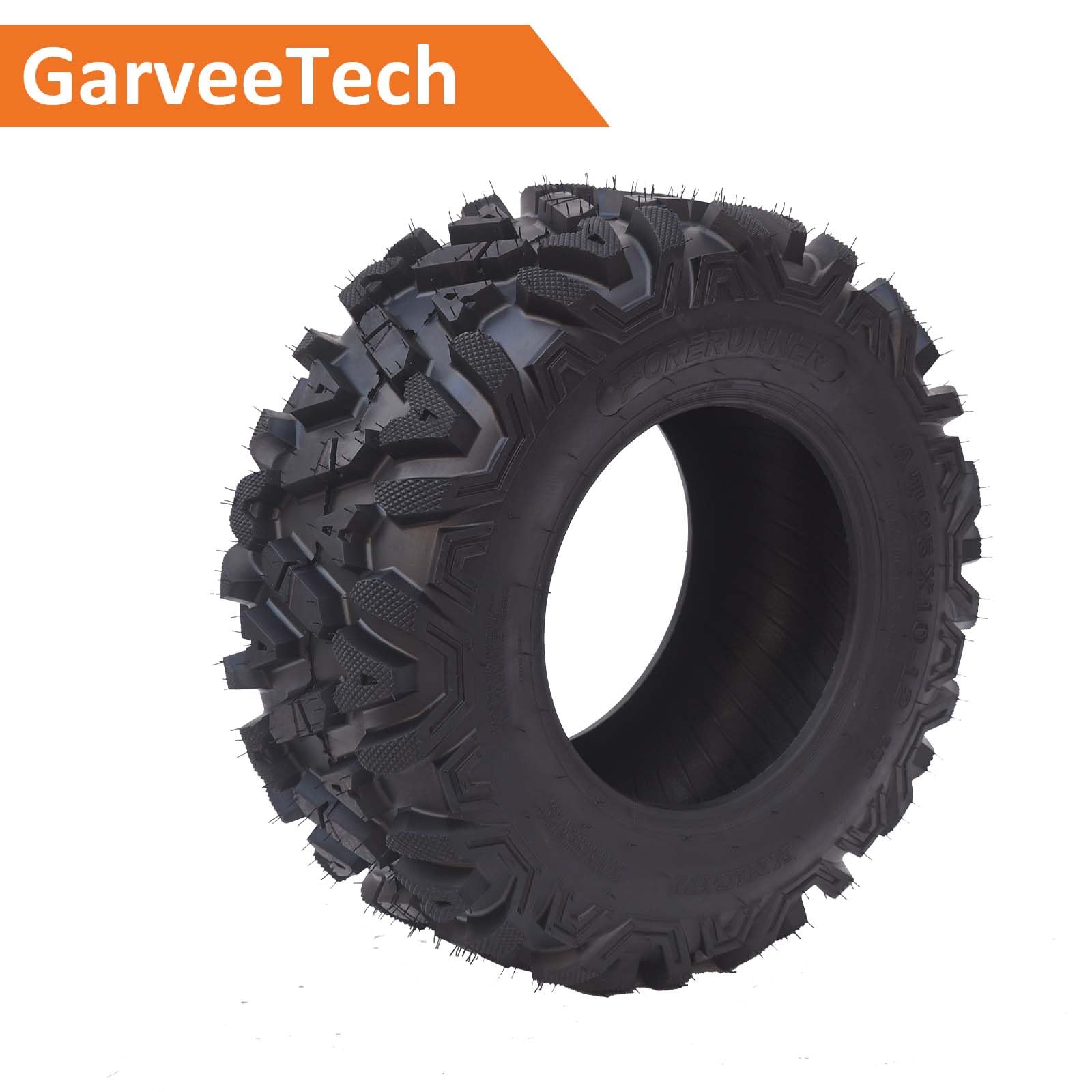 Garvee Set of 2 UTV/ATV Tires 27x8-12 6PR Tubeless All-Terrain Tire Heavy Duty Puncture Resistant Off-Road Rock Sand Street Use, Black