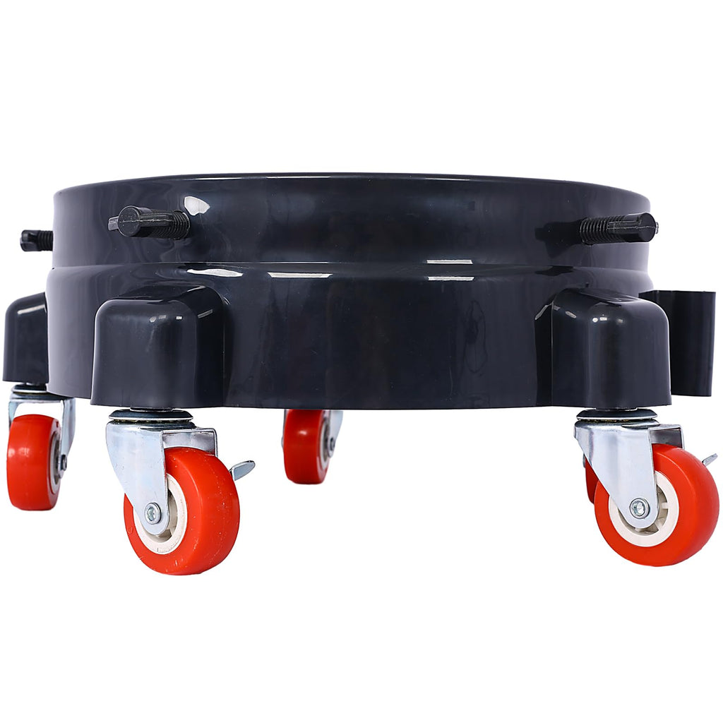 Garvee 11.2 Inch Bucket Dolly 5 Gallon Heavy Duty Detailing Cart with 5 Rolling Swivel Casters 360 Degree Turning for Shop Garage Bottomless