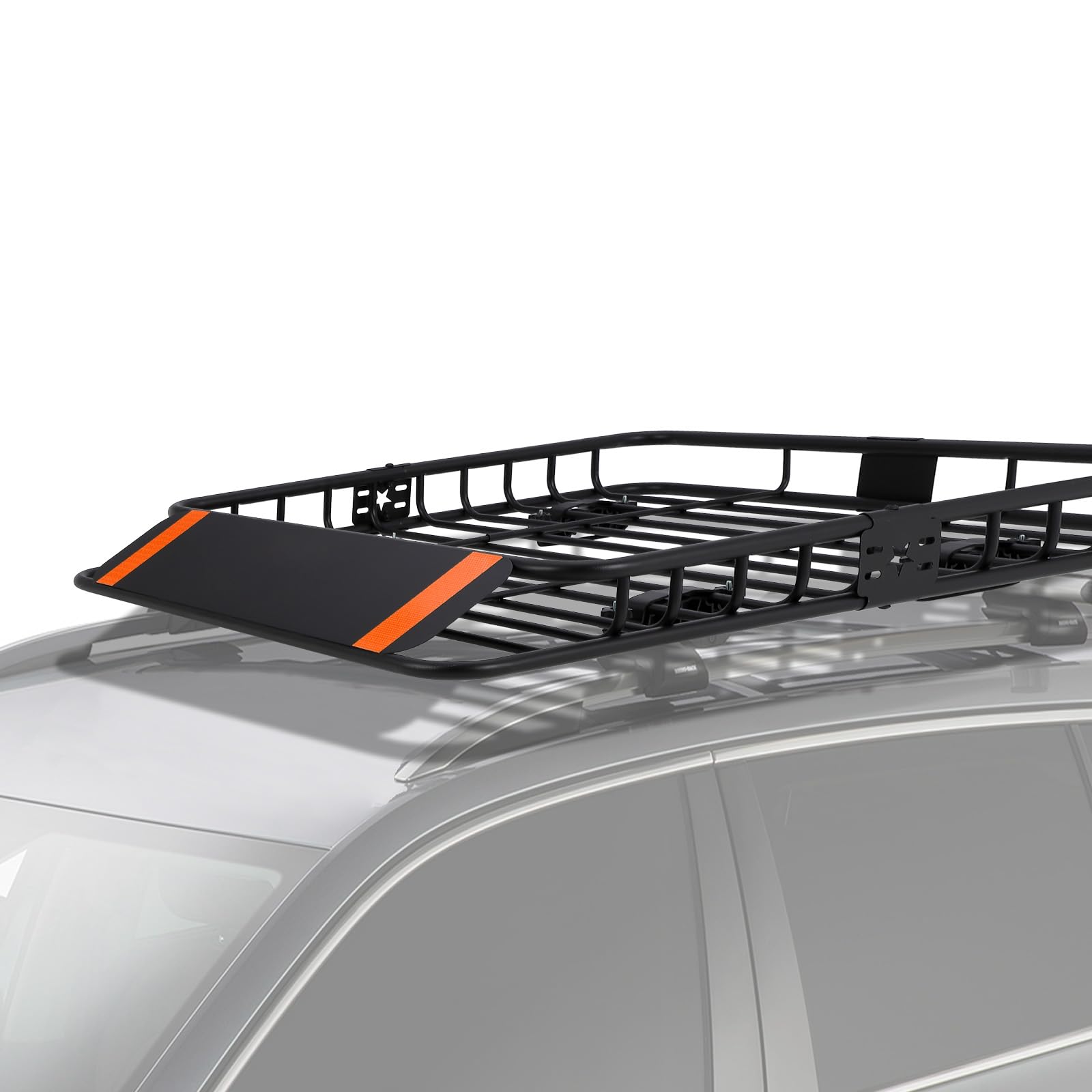 Garvee 46''x36''x5'' Roof Rack Basket, Cargo Carrier with Extension Black Car Top Luggage Holder, 200LBS Heavy Duty, Carrier Basket for SUV, Truck or RV Camping Storage Steel Construction