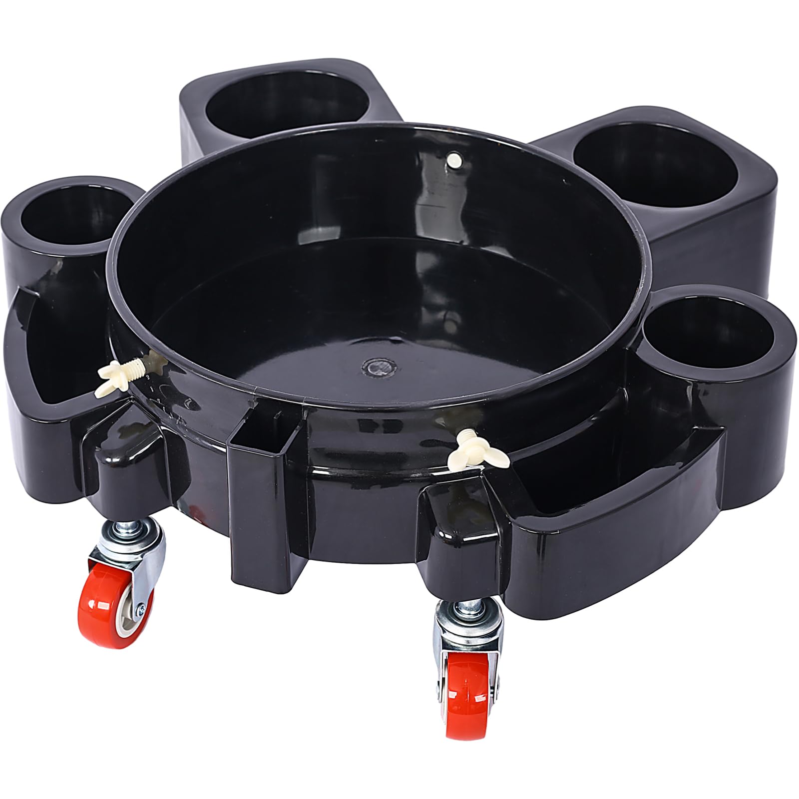Garvee 11.2 Inch Bucket Dolly 5 Gallon Heavy Duty Detailing Cart with 5 Rolling Swivel Casters 360 Degree Turning for Shop Garage Bottom Support