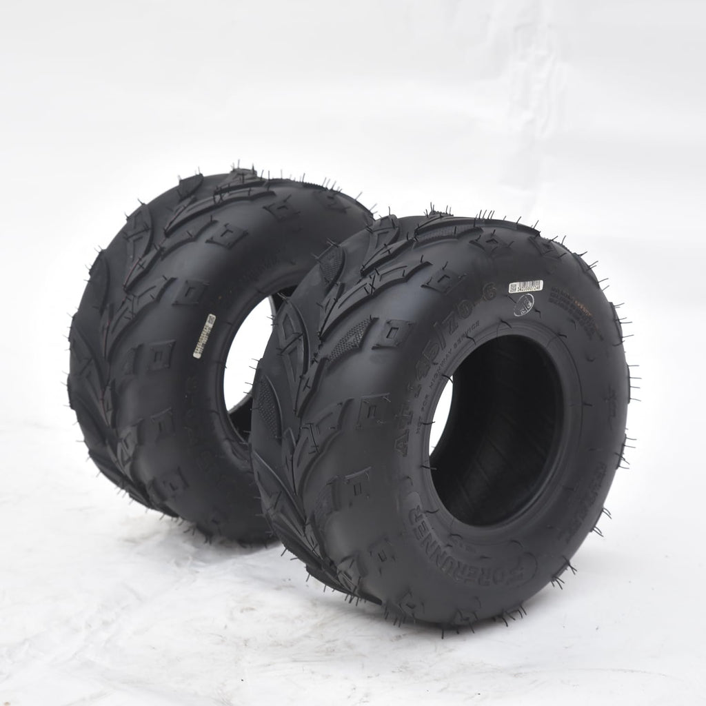 Garvee Set of 2 ATV Trail Tires 6PR Knobby Sport Tires, Tubeless - AT145/70-6-6PR TL CETO