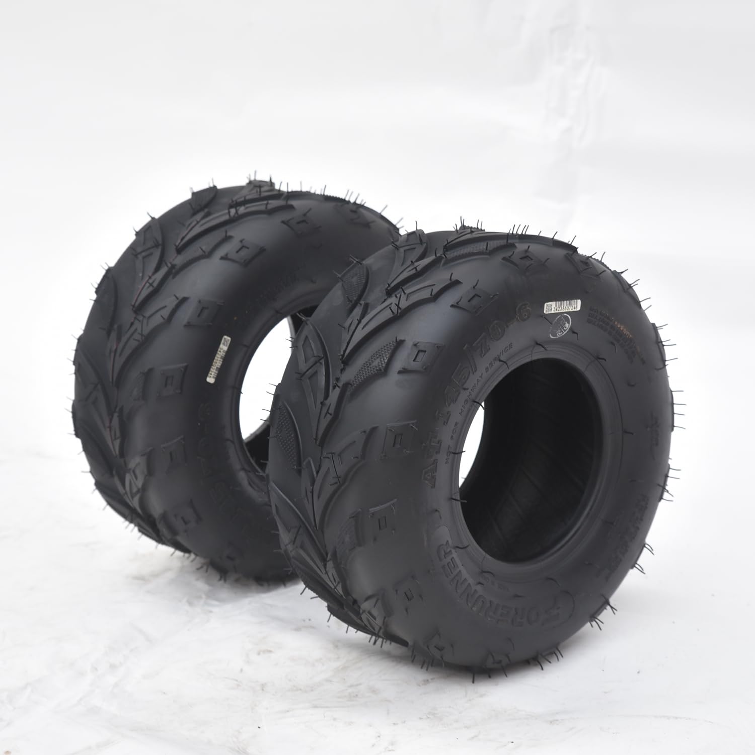 Garvee Set of 2 ATV Trail Tires 6PR Knobby Sport Tires, Tubeless - AT145/70-6-6PR TL CETO