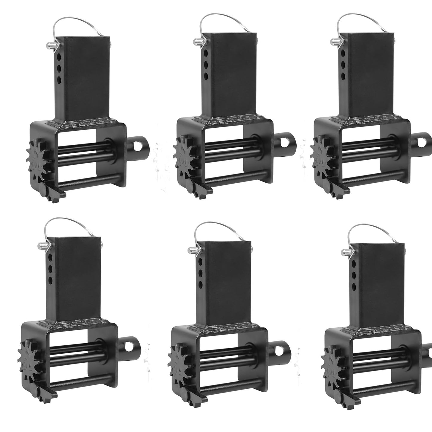 Garvee Trailer Stake Pocket Winch Heavy Duty Flatbed Trailer Tool With Standard Size Winch Bar 6 PCS 2-4 Inch Fit High Strength Steel Rust Resistant