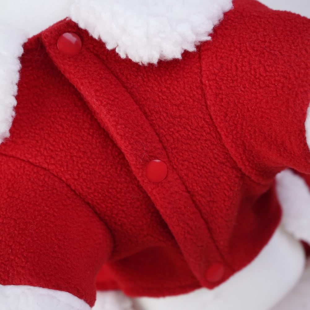 Garvee Dog Christmas Dress 3 Decorative Buckle Design Soft Comfortable Fleece Pet Clothes for Small Medium Large Dogs XL Green Mesh