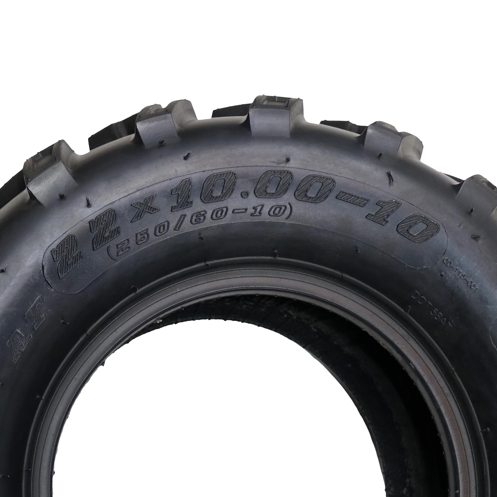 Garvee Set of 2 ATV UTV all-terrain Tires 22X10-10 4PR, Oblique Construction Non-Directional Tread Pattern QD-115, Pair of 2 UTV Tires for Suitable for Mud, Gravel, Sand, Rocky
