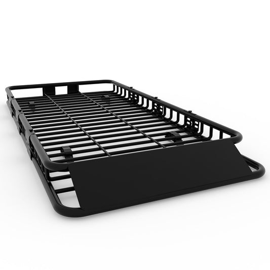 Garvee 84" x 39" x 6" Universal Roof Rack Basket, 200 lbs Capacity Heavy-Duty Rooftop Cargo Carrier with Extension for SUVs, Trucks, and VehiclesBlack