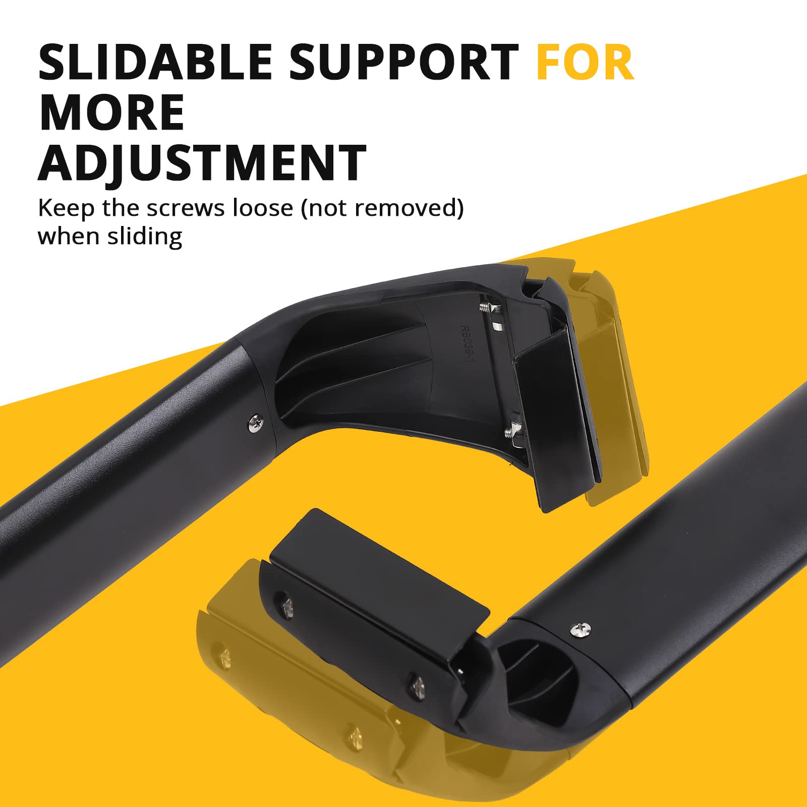 Garvee Adjustable 20-54" Roof Cross Bar, Fits Without Grooved Rails