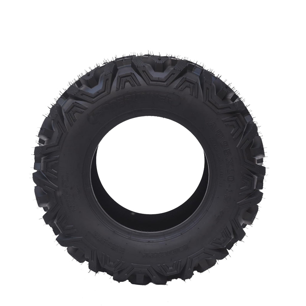 Garvee AT25x8-12-6PR TL UTV ATV Tire Tubeless 6-Ply Off-Road 25in OD 8in SW Black