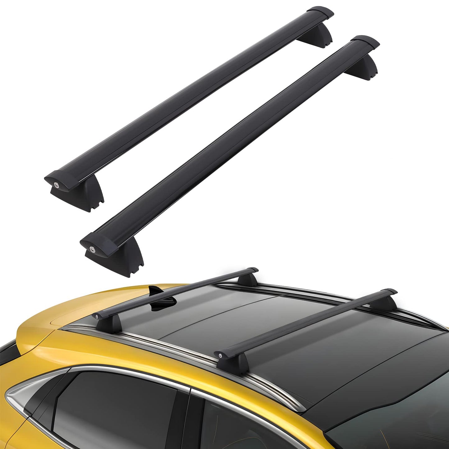 Garvee Roof Rack Cross Bars for 2011-2021 Jeep Grand Cherokee – Heavy Duty Steel Cross Bars for Rooftop Cargo, Kayak, Canoe, Bike & Snowboard