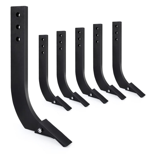 Garvee 16 Inch Box Blade Shank: 3 Holes, Scarifier Shank with Removable Tapered Teeth and Pins, Adjustable Shanks for Digging and Plowing, 6 Pack
