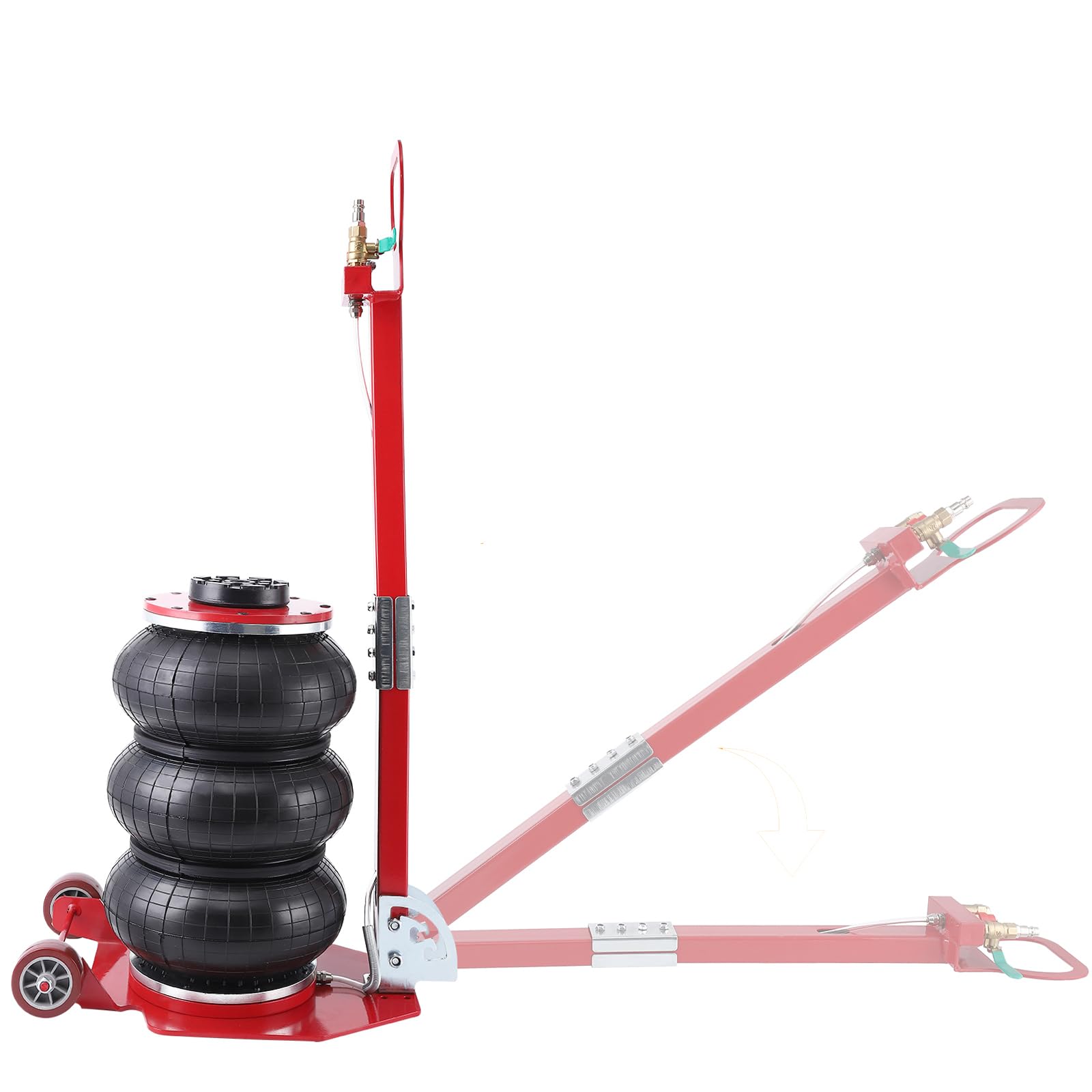 Garvee 3 Ton 6600LBS Triple Air Bag Jack, Up To 15.75" Lift, Long Handle