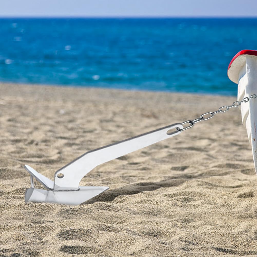 Garvee Heavy Duty Triangle Boat Anchor, Delta-Style, Stainless Steel