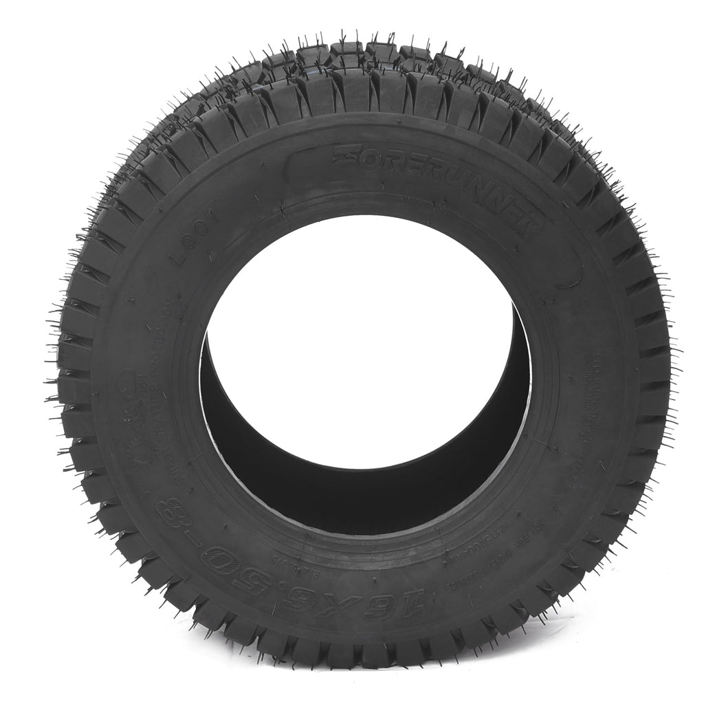 Garvee Lawn Mower Tires Turf Tires 20x8.00-8 4PR for Golf Cart Tires, Garden Tractor Riding Mower Tubeless Set of 2 - 16x6.50-8-4PR TL LG01