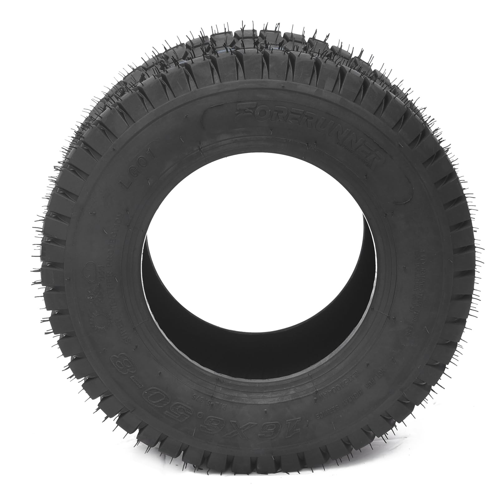 Garvee Lawn Mower Tires Turf Tires 20x8.00-8 4PR for Golf Cart Tires, Garden Tractor Riding Mower Tubeless Set of 2 - 16x6.50-8-4PR TL LG01