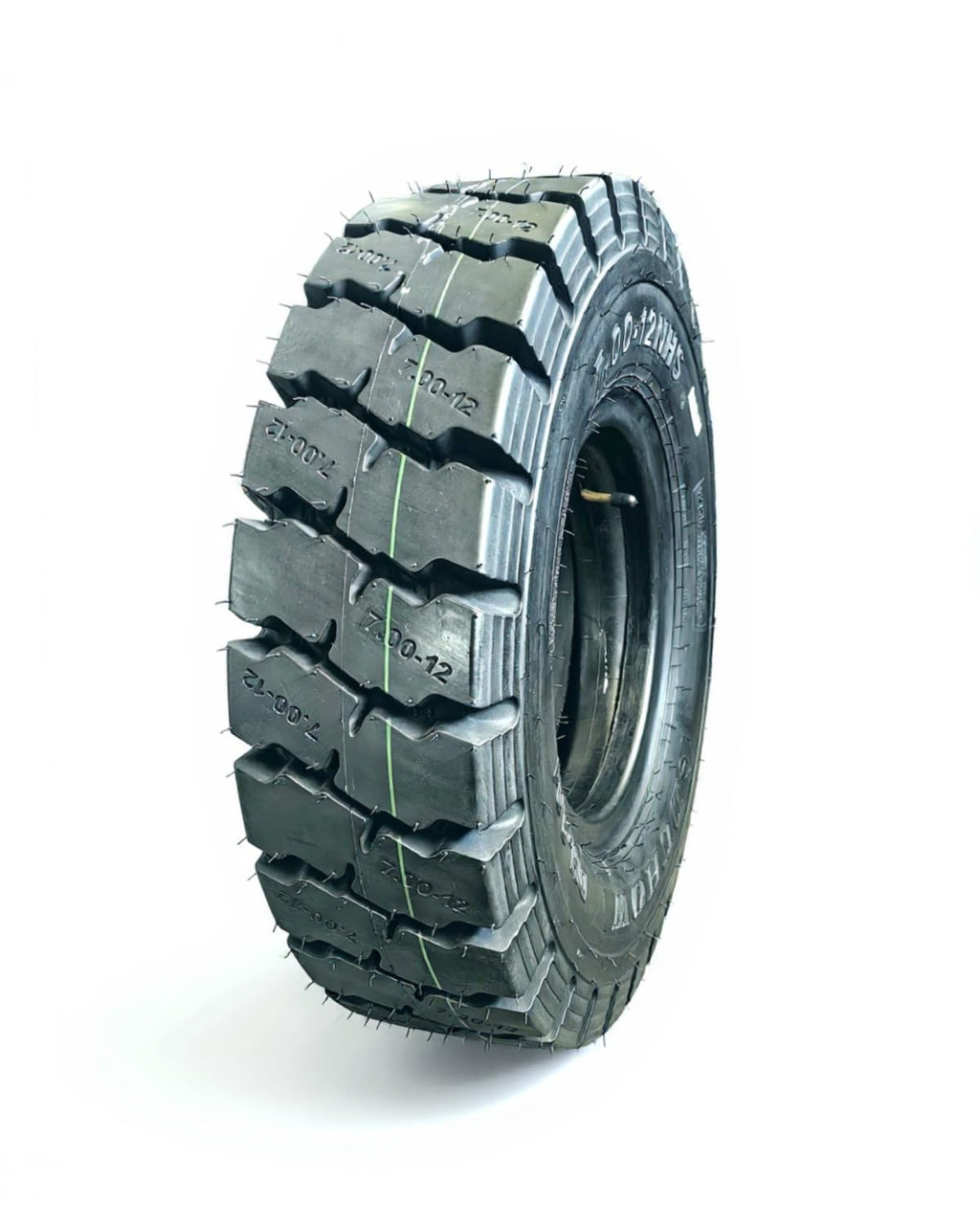Garvee Set of Two 7.00-12 Heavy Duty Forklift Tires 12 PLY Tube Type Industrial Durable Black