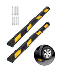 Garvee 2-Pack 72" Rubber Parking Curb - Heavy-Duty Parking Stopper with Reflective Stripes, Durable Wheel Stoppers for Garage, Driveway, Warehouse, and Parking Lots