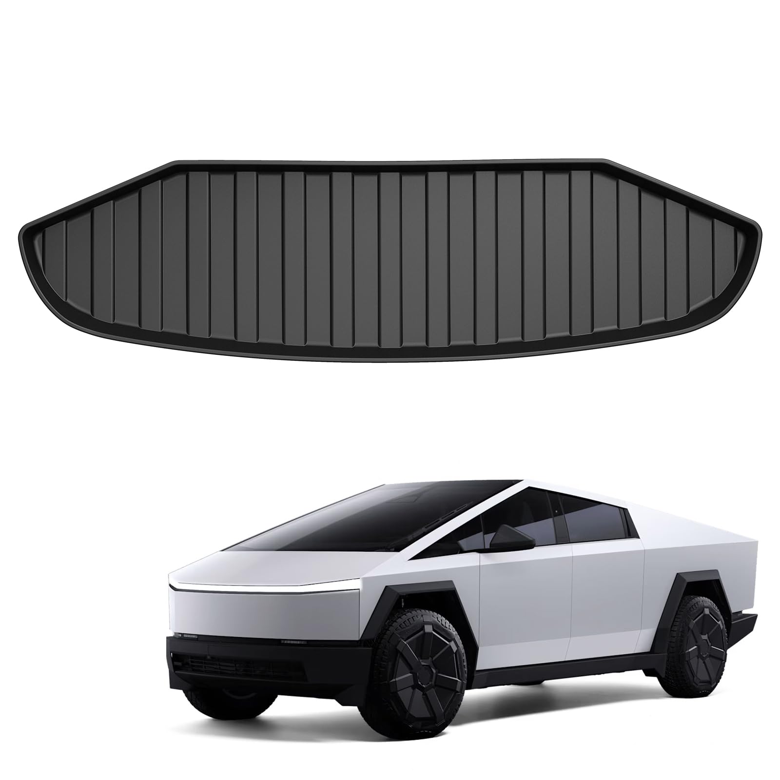 Garvee Frunk Mat for 2024 Tesla Cybertruck - All-Weather TPE Cargo Protector, Durable and Easy to Clean (Black)