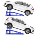 Garvee 2Pcs 5 Ton Hydraulic Car and Truck Service Ramps - 11023 lbs Capacity, Portable Lifts for Oil Changes with Adjustable Height from 9.8" to 15", Ideal for Home Garage and Vehicle Repairs, Blue