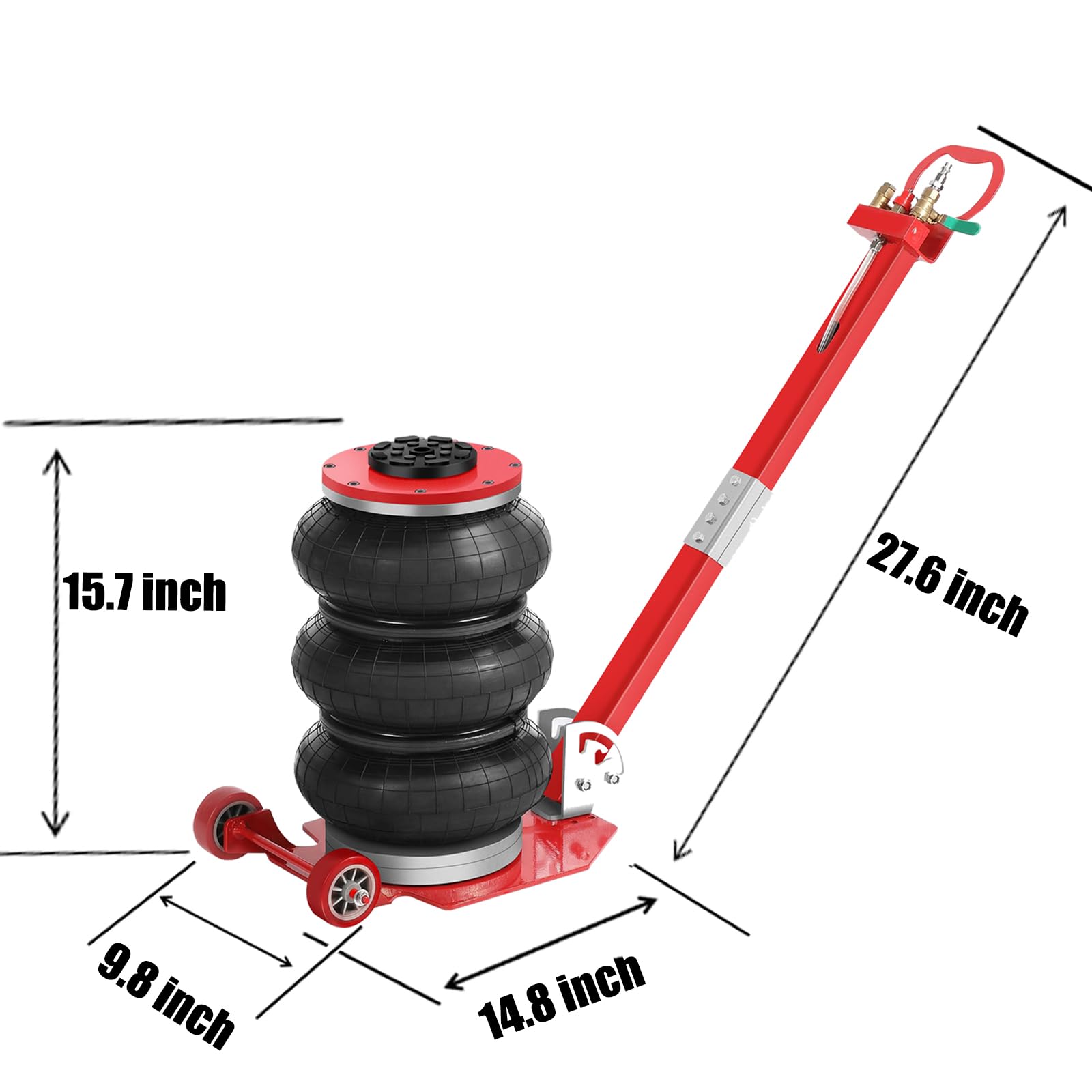 Garvee 5 Ton Air Jack, 15.7 Inch Height, Fast Lifting with Long Handles