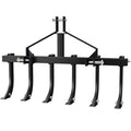 Garvee Plow Scarifier Implement, Removable Tractor Cultivator with 6 Scarifier Shanks, 48 Inches, 3 Point Tiller for CAT-0 & CAT-1 ATV/UTV