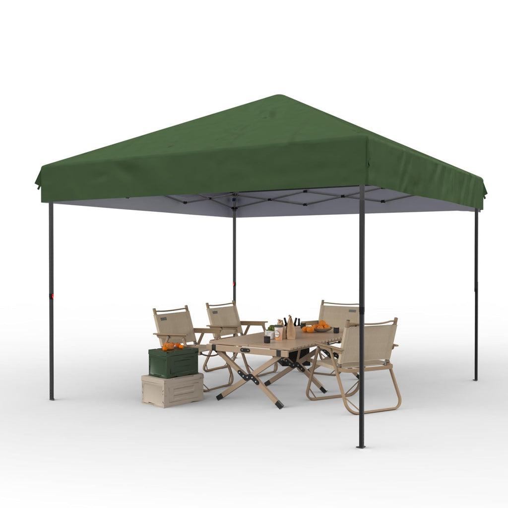 Garvee 10'x10' Pop-Up Canopy - Waterproof & UV Resistant Commercial Instant Tent for Outdoor Events, Farmer Market, Party, Patio, Green