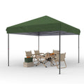 Garvee 10'x10' Pop-Up Canopy - Waterproof & UV Resistant Commercial Instant Tent for Outdoor Events, Farmer Market, Party, Patio, Green