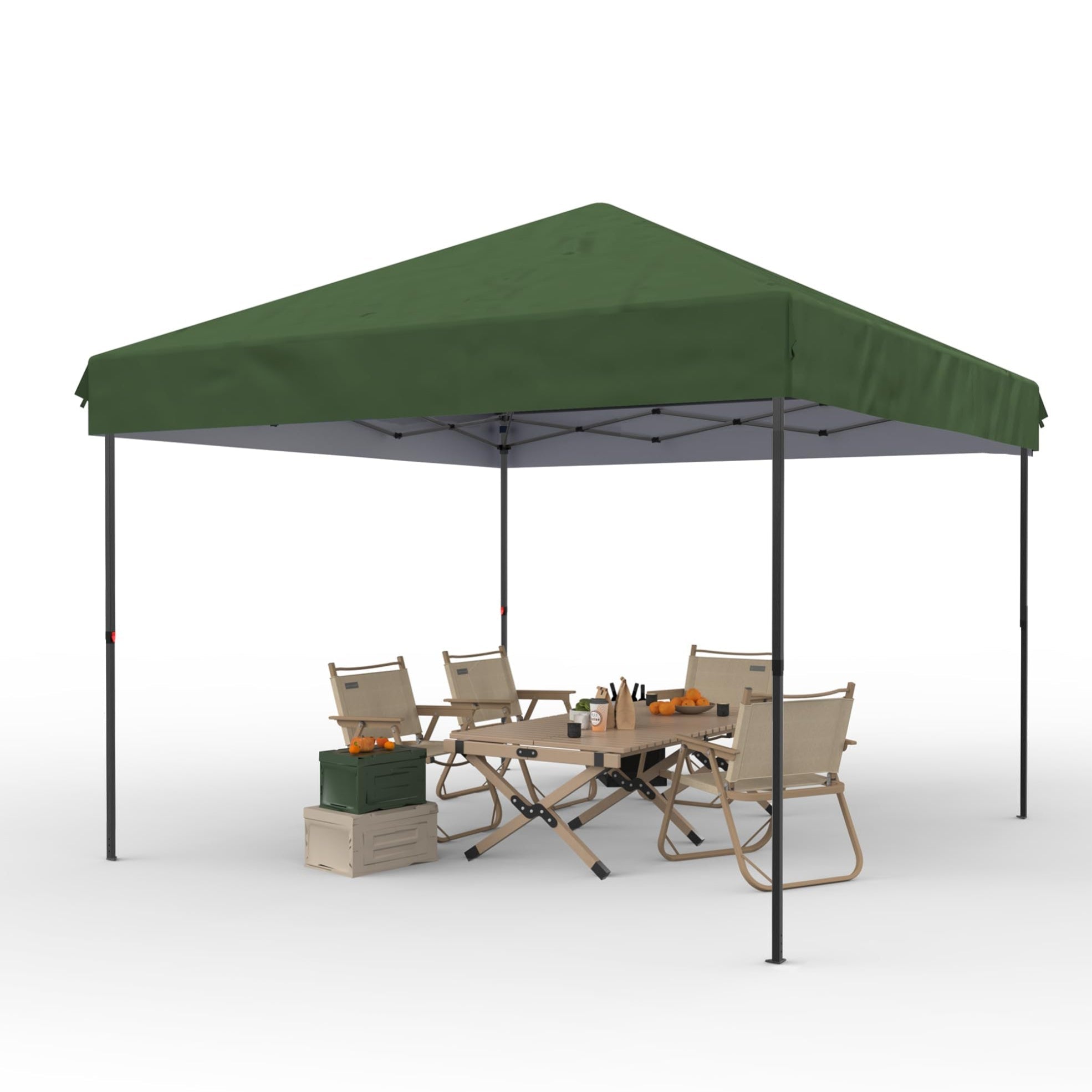 Garvee 10'x10' Pop-Up Canopy - Waterproof & UV Resistant Commercial Instant Tent for Outdoor Events, Farmer Market, Party, Patio, Green