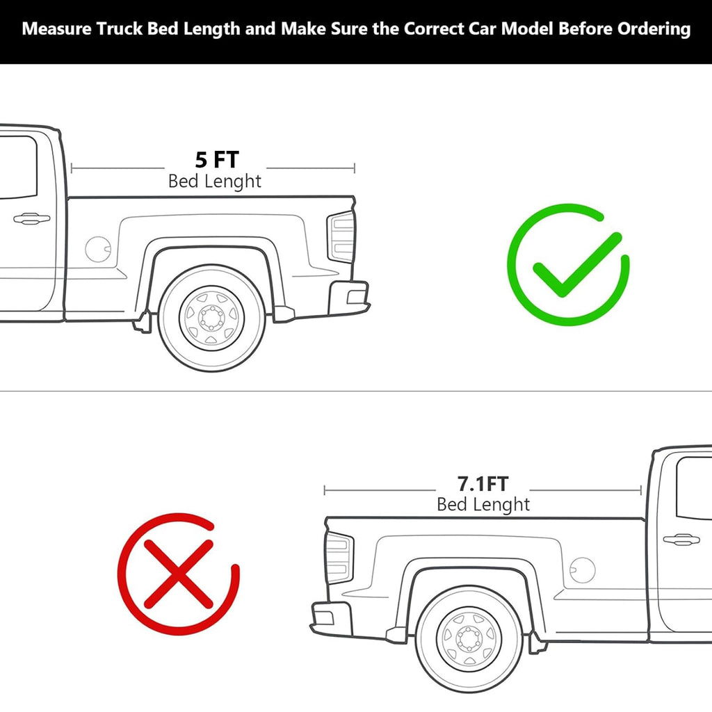 Garvee Truck Bed Tonneau Cover for Ridgeline 5ft, Soft Roll Up Truck Bed Tonneau Cover for Honda Ridgeline 5ft 2017-2025
