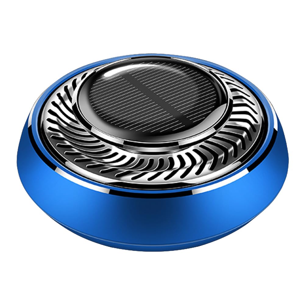 Garvee Car Air Freshener Solar Automatic Rotation Essential Oil Diffuser Blue For Office And Home
