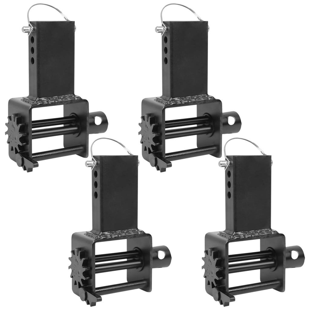 Garvee Heavy Duty Flatbed Tool with Standard Size Bar 4 Pcs Trailer Stake Pocket Winch, Black