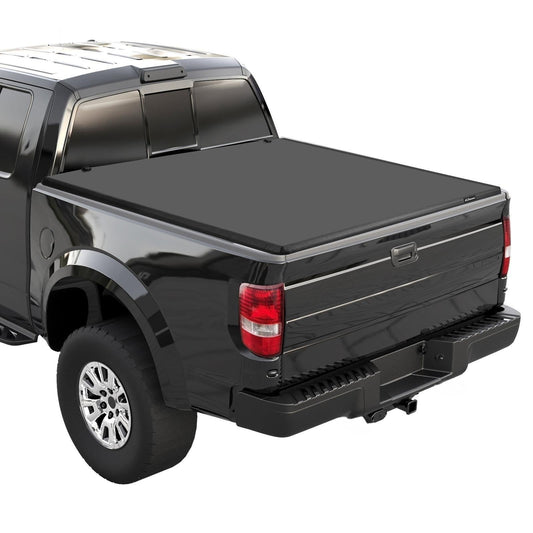 Garvee T3 Soft Trifold Truck Bed Tonneau Cover Compatible with 2004-2008 F150 (Incl. 2004 2005 2006 2007 2008 F150 Excl. Lightning & 2004 Heritage) | 6.5'/ 78" Bed Without Ram Box | Black