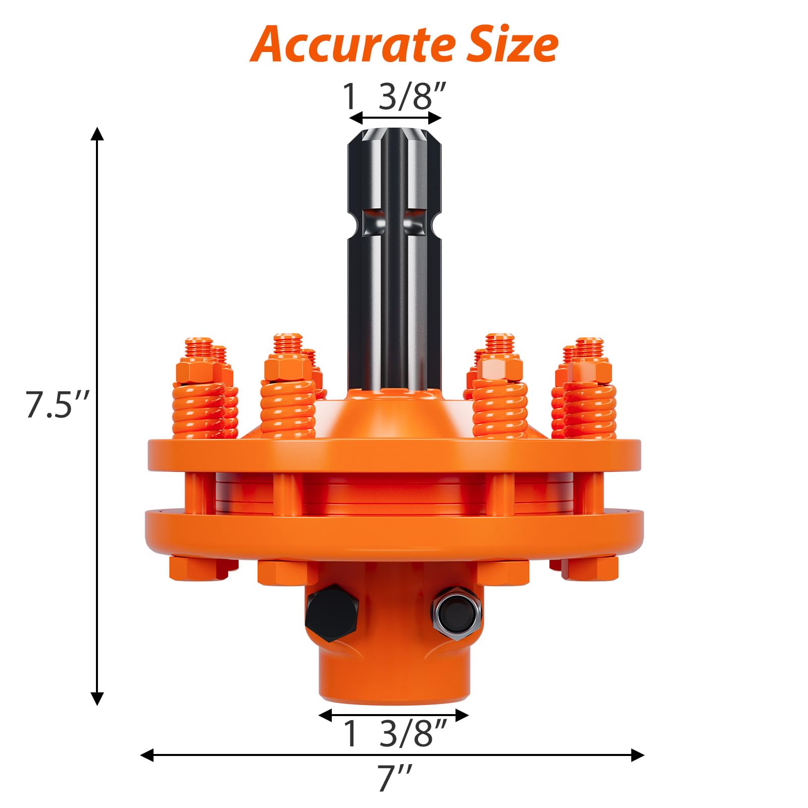 Garvee Tractor PTO Slip Clutch, 1-3/8" x 6 Spline (Both Ends) PTO Drive Line Accessory Friction Clutch,Carburized Steel Tractor Slip Clutch