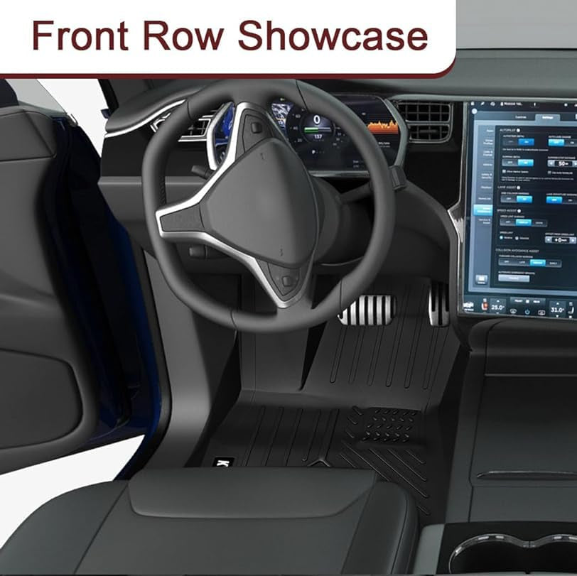 Garvee 2020-2023 Tesla Model Y Custom Fit Floor Mats, 5-Seater Fit